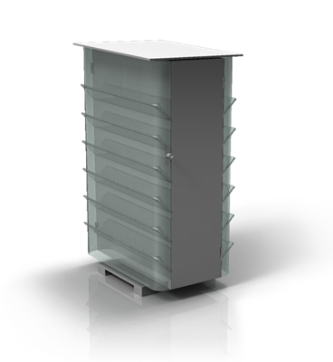 6 Teir 2 Sided Lockable Boxed Goods 6 Teir 2 Sided Lockable Boxed Goods