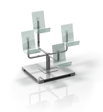 4 Way Plexi Bag Easel Unit 4 Way Plexi Bag Easel Unit