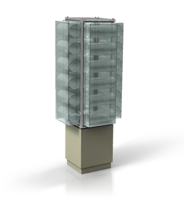 6 Tier Plexi Cylinder Spinner 6 Tier Plexi Cylinder Spinner